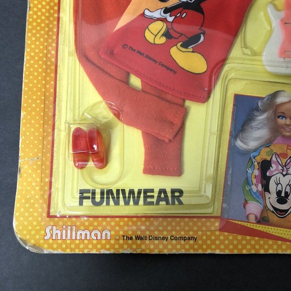 Vintage 1986 Disney Shillman Mickey and Pals 11 1/2" Doll Fashion Clothes NEW - Picture 4 of 5